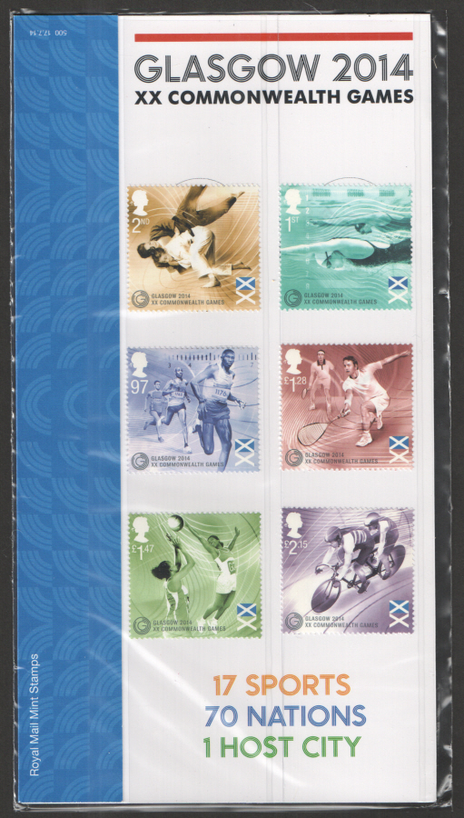 (image for) 2014 Glasgow Commonwealth Games Royal Mail Presentation Pack 500 - Click Image to Close